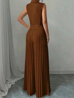 Pleated Pants Vest Grace Commuting Set 2-piece Sets