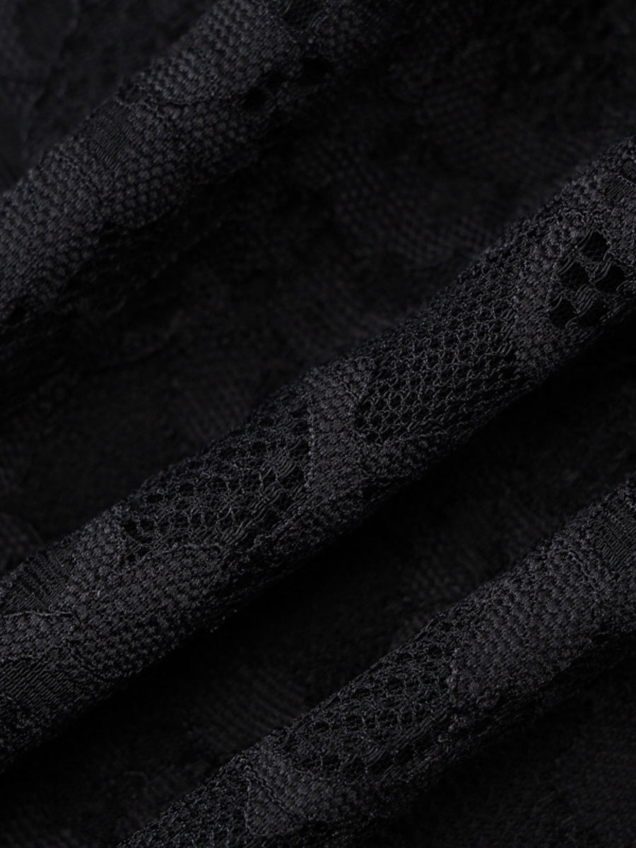 Lace-trimmed Bodycon Mini Dress