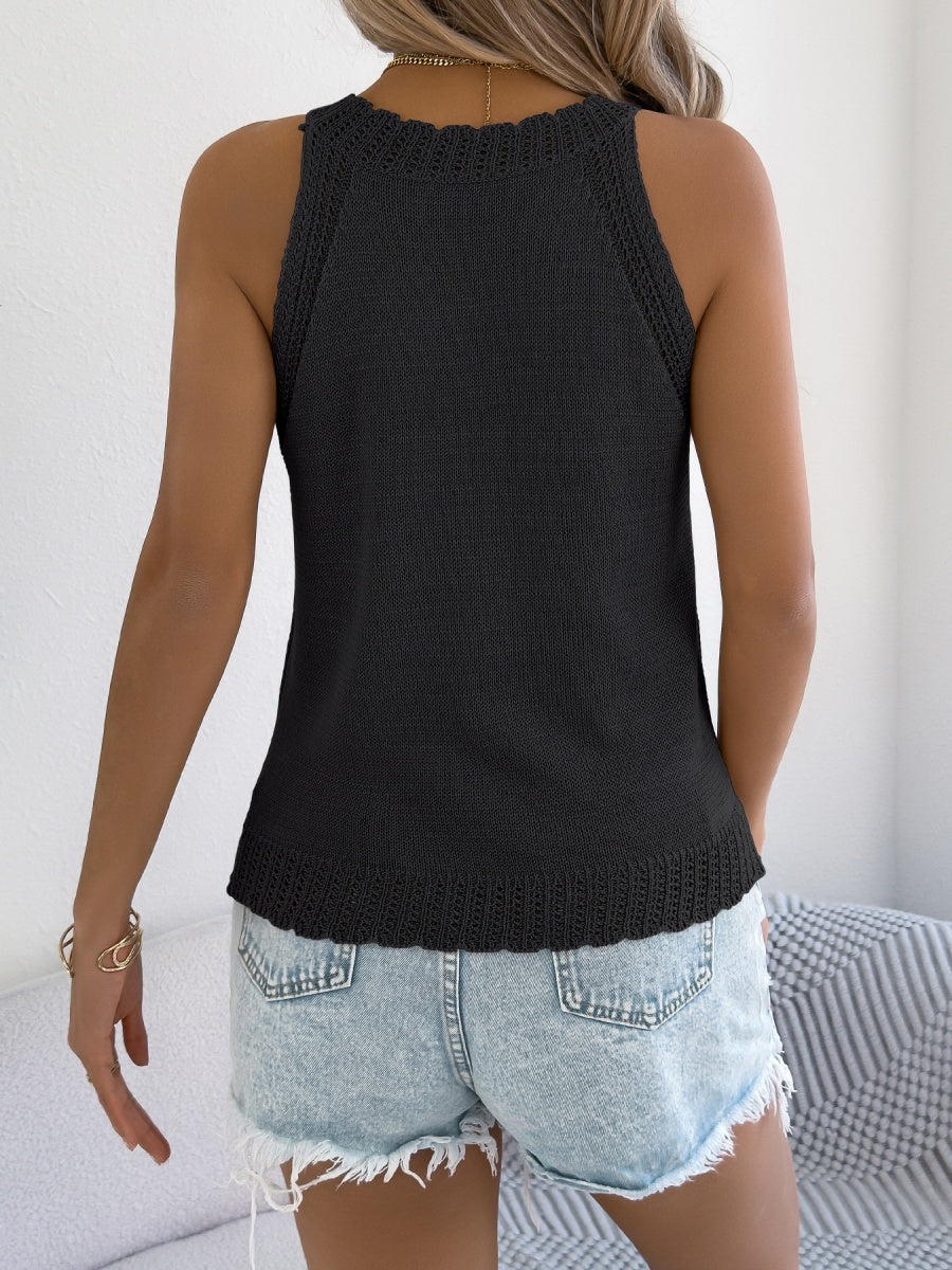 Halter Hollow Vacation Jacket Camisoles