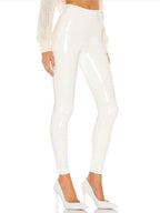 Glossy PU Leather Pencil Pants Pants