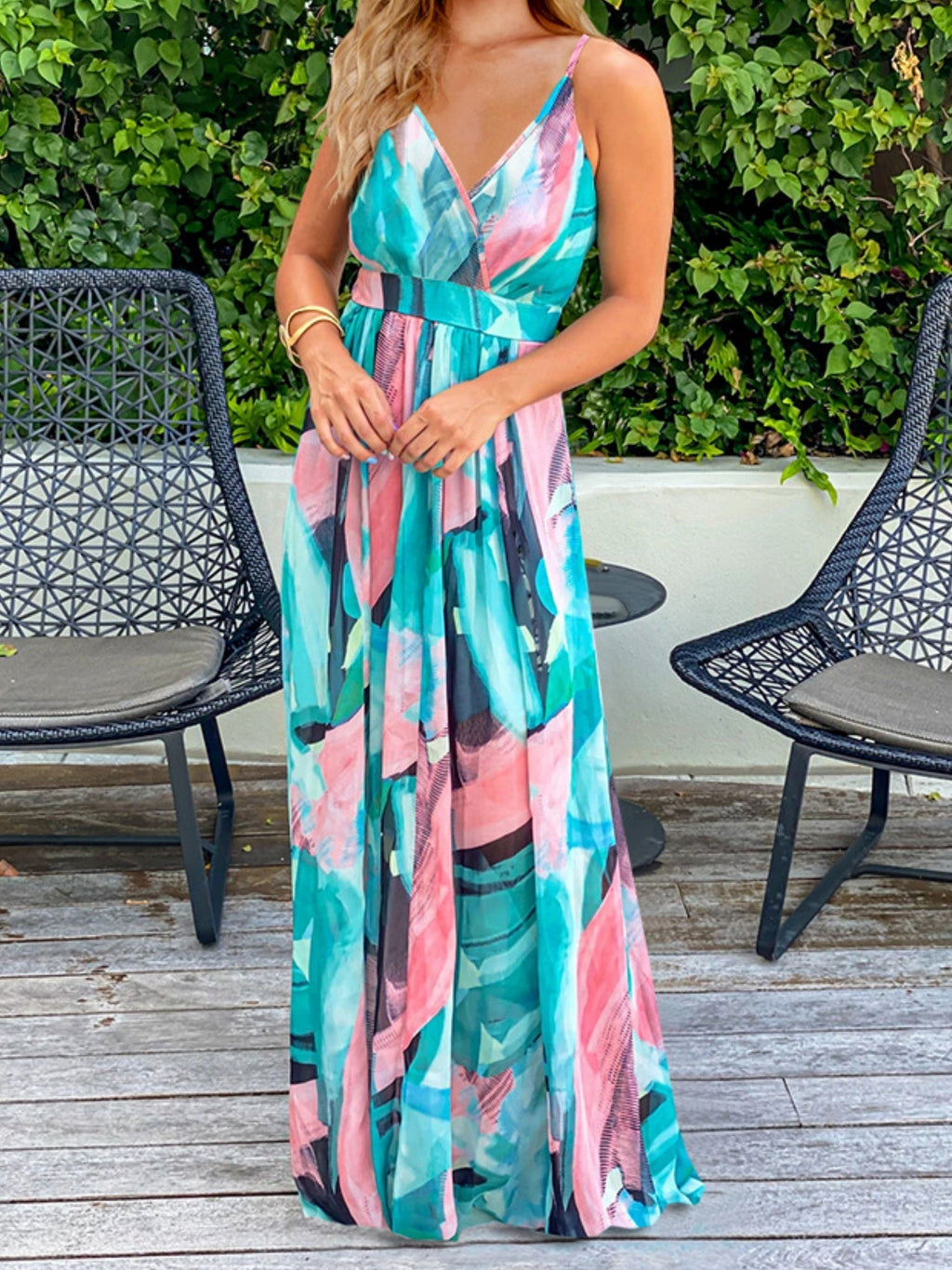Floral Print Bohemia Camisoles Maxi Dresses