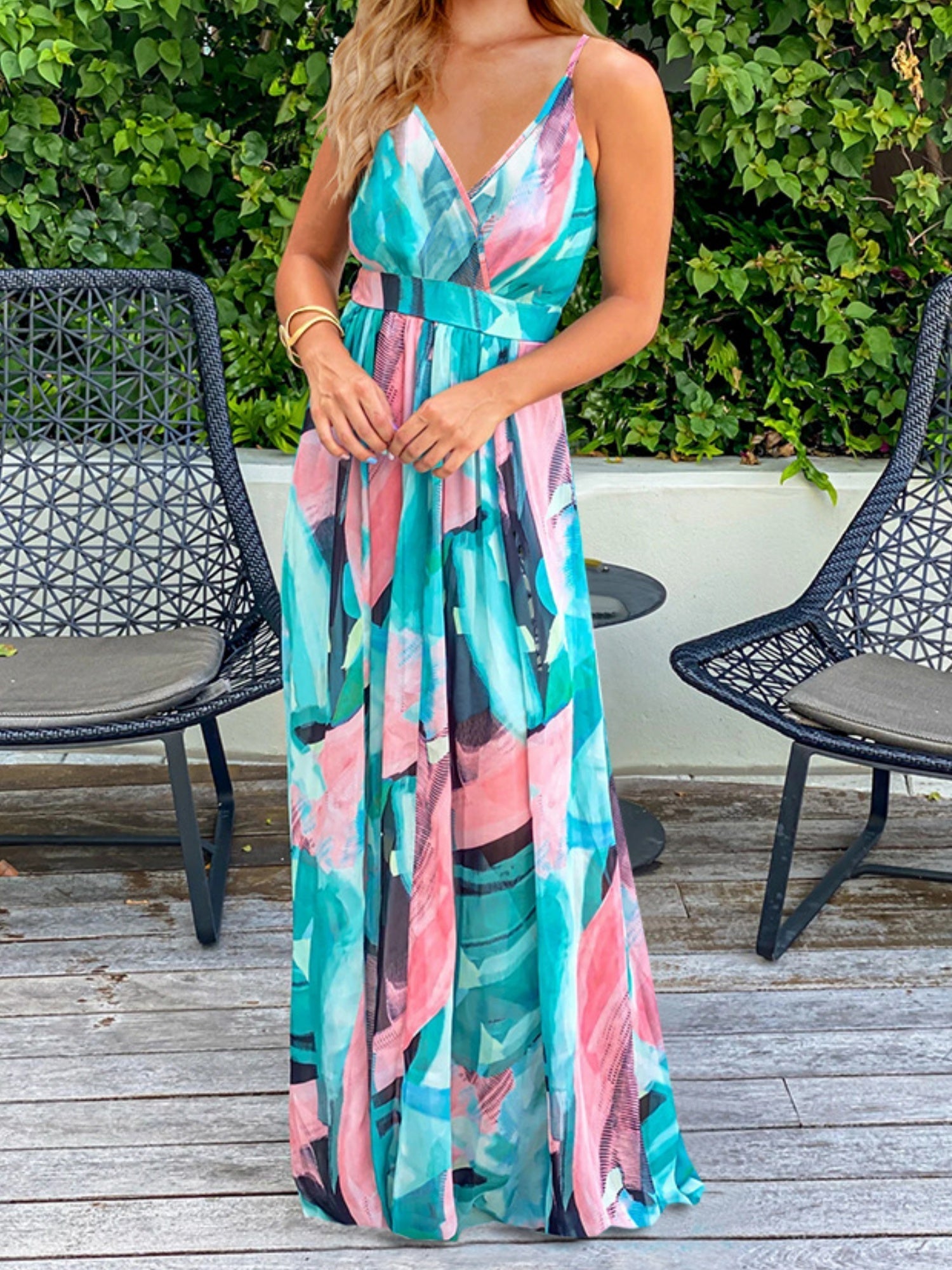 Floral Print Bohemia Camisoles Maxi Dresses
