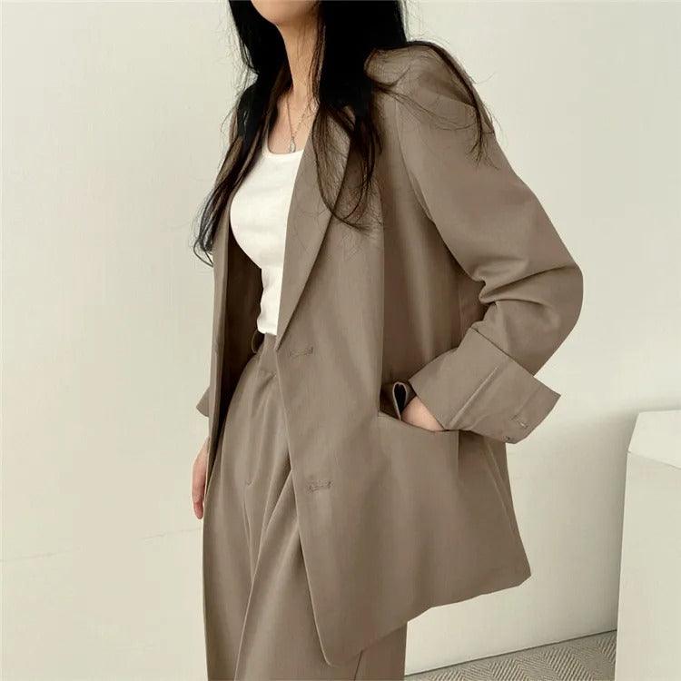 | Women's Tailored Suit Set, Long Blazer