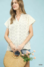 Umgee Lace Button-Front Top