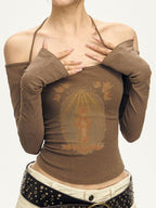 One Shoulder Long Sleeve Tee