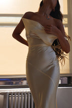 Bias Cut Cowl Neck Spaghetti Strap Open Back Maxi Slip Dress