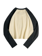 Blurred Heart Print Raglan Long Sleeve Tee