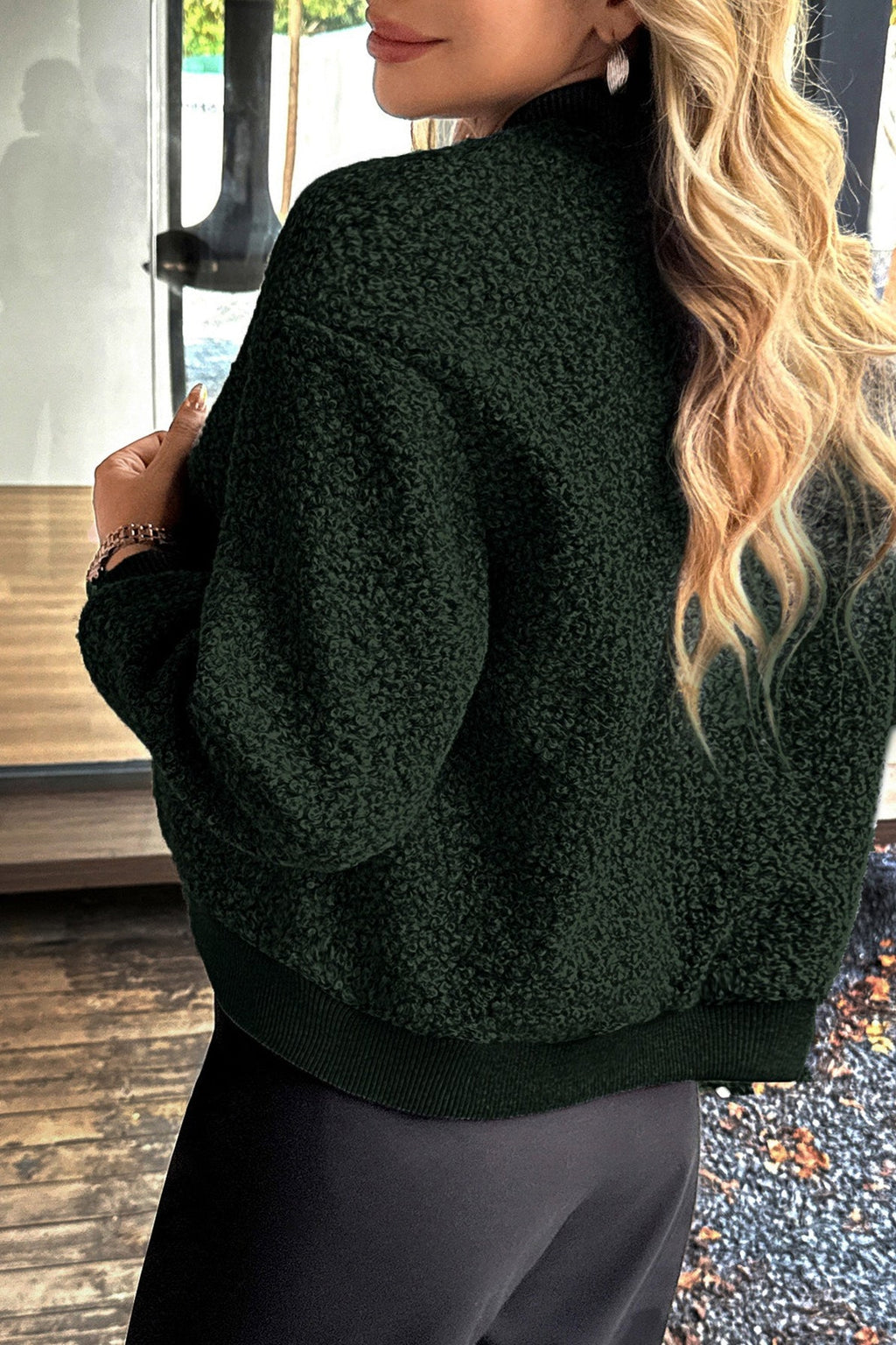 Holiday Style Long Sleeve Button Coat