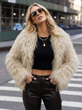 Fringed Faux Fur Coats Notched Lapel Eco-friendly Winter Jacket For Women 2026