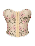 Butterfly Embroidery Bandage Corset Top