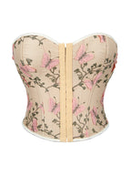 Butterfly Embroidery Bandage Corset Top