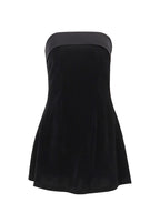 Tube Top Velvet Mini Dresses