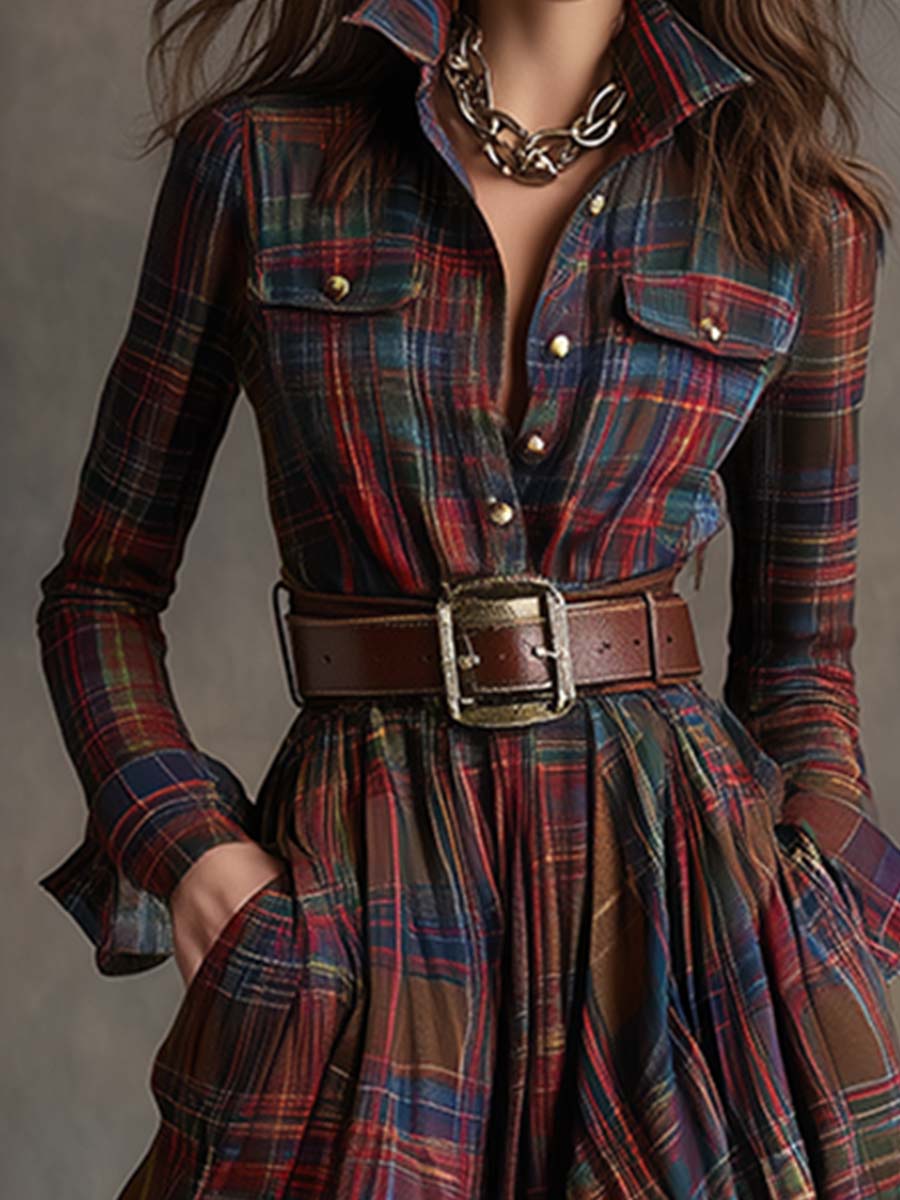 | Classic Button-Up Shirt Dress