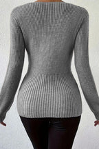 Ribbed Slim Fit Pullover Sweater