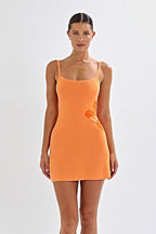 Print Backless Slim Waist Bodycon Sweater Dress