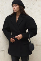 Wool Blend Relaxed Tailoring Coat