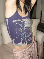 Street Graffiti Print Cami Top
