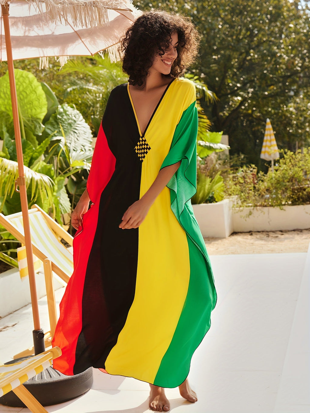 Color Block Boho Dress