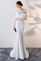 Bow Strapless Mermaid Maxi Dress
