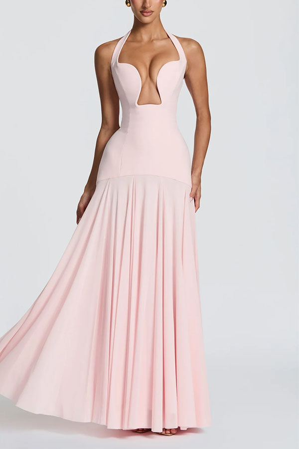 Seraphina Deep V Maxi Dress