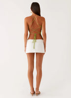 Kamilla Sequin Cami Top - Lime