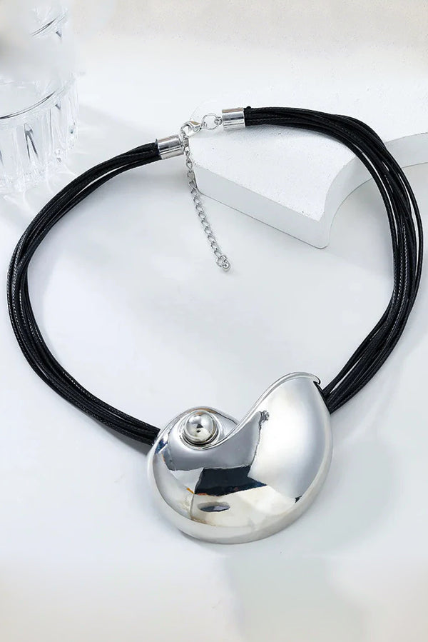 Fashionable Marine Style Shiny Conch Pendant Necklace and Earrings