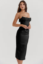 Strapless Corset Dress with Sparkling Embellishments