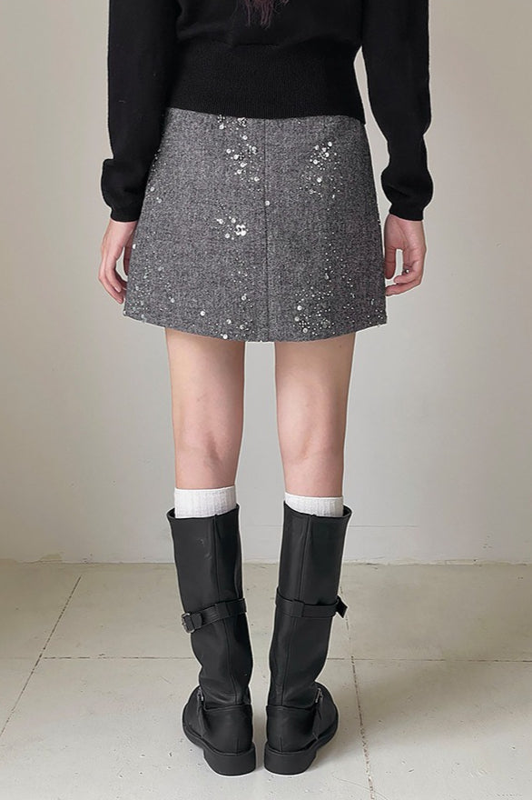 Crystal Bead Embellished Skirt