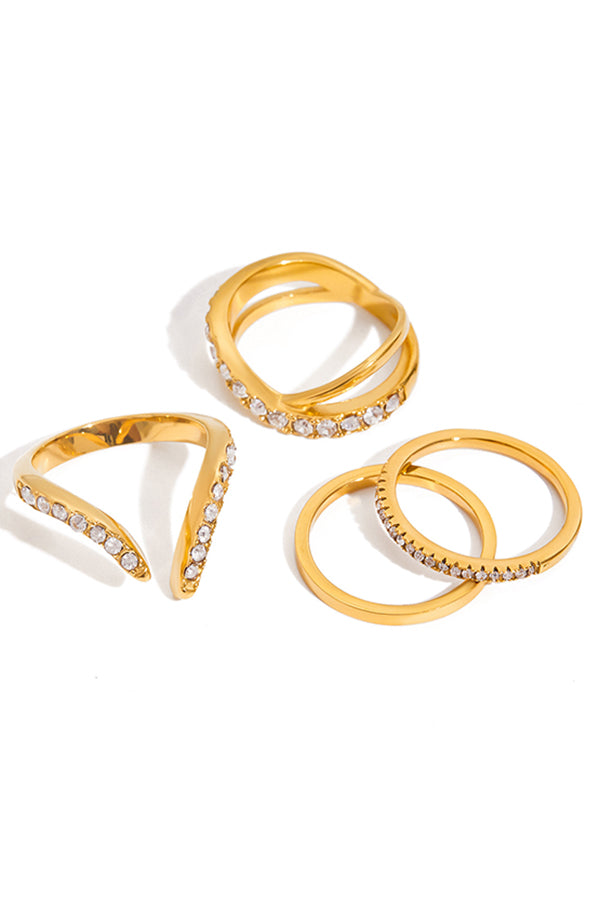 Western-style Affordable Luxury Geometric White Diamond Ring