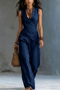 Coastal Muse Linen-Look Two-Piece Set
