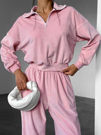 Versatile And Personalized Pink Fashion Two Piece