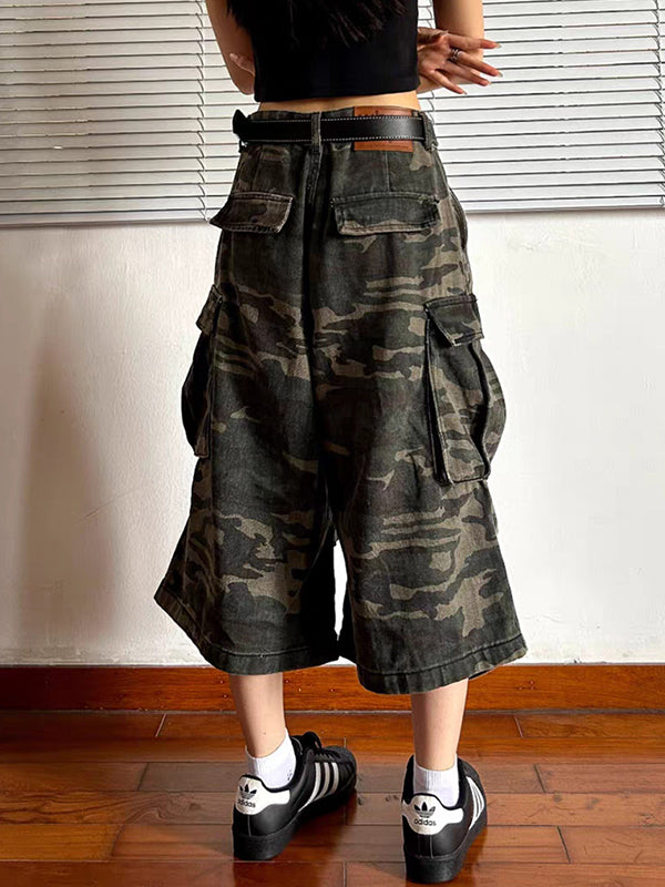 Vintage Scimitar Type Aged Denim Shorts