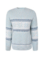 Snowflake Jacquard Mock Neck Sweater