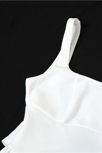 White Backless Bow Tie Dress