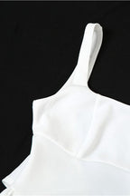 White Backless Bow Tie Dress