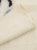 Contrast Color Spider Jacquard Sweater