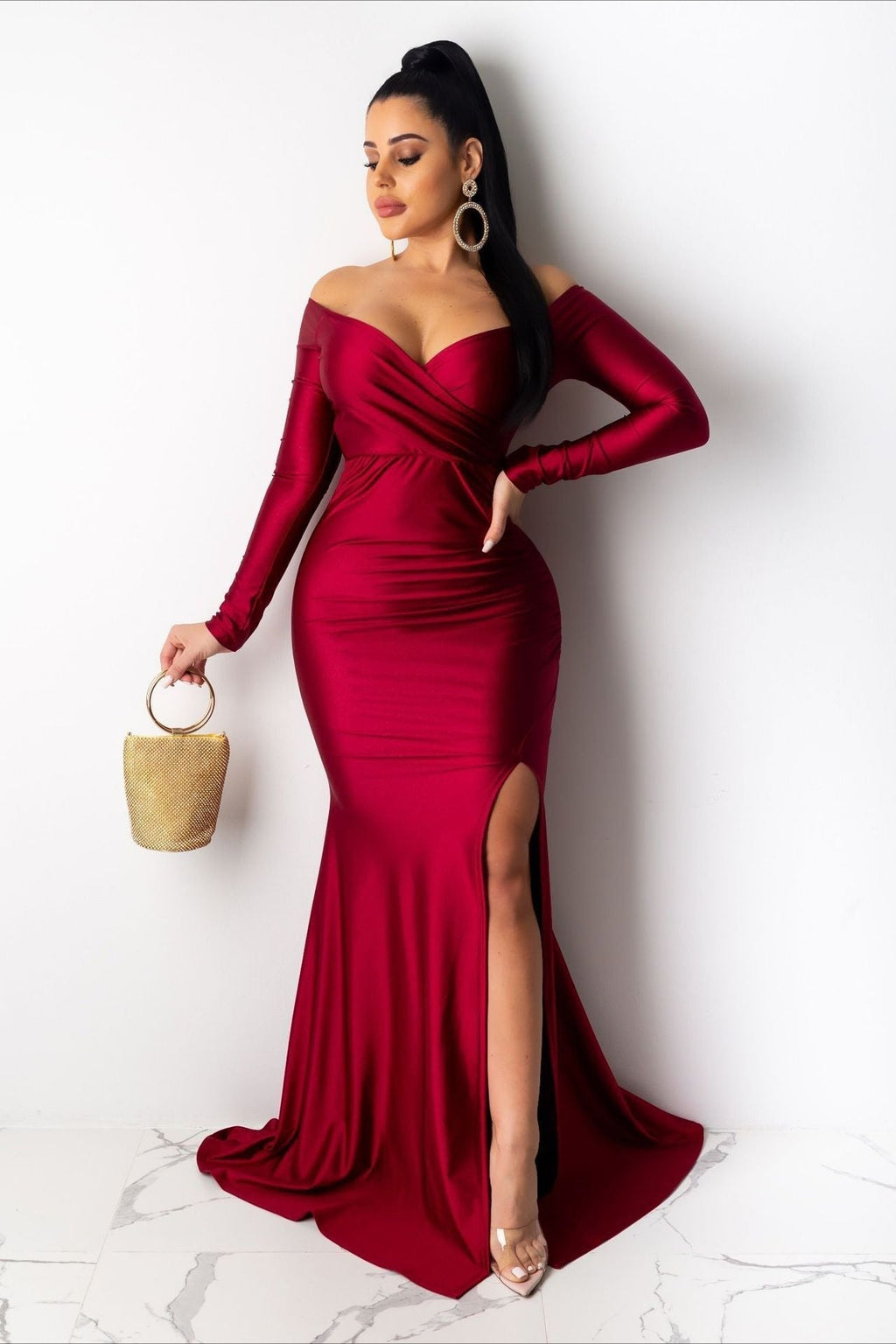 Long Sleeve Bodycon Maxi Dress