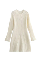 Rib Knit Mock Neck Long Sleeve Belted Bodycon Mini Dress