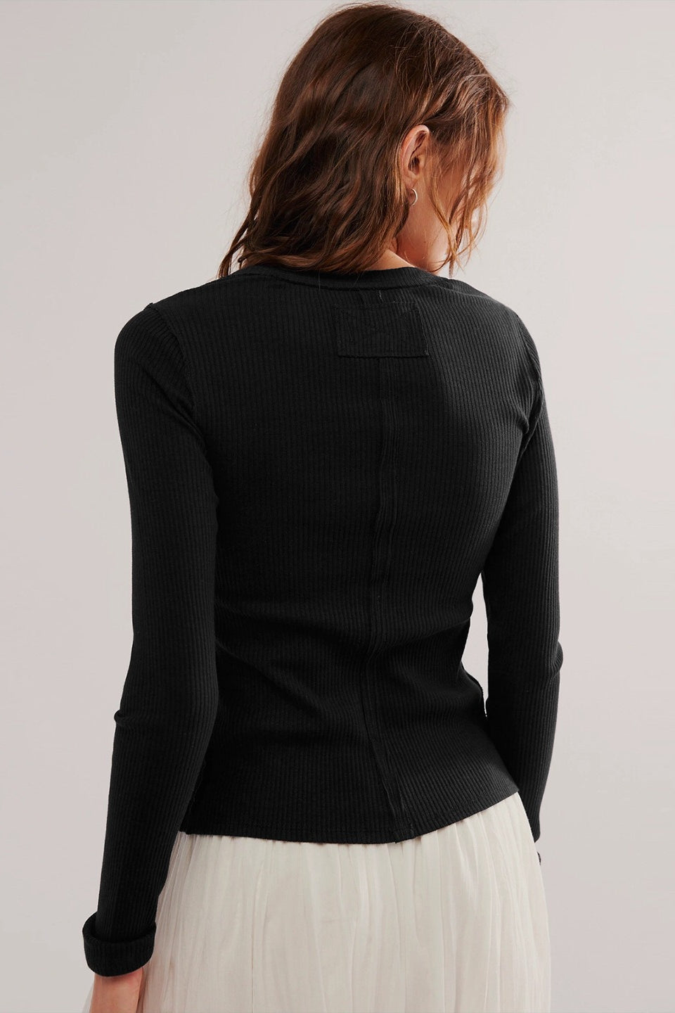 Solid Color Ribbed Cardigan