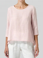 Daily Round Neck A-Line Top