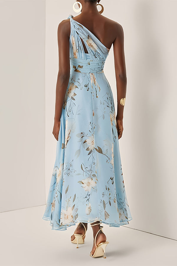 Seraphina One-Shoulder Floral Maxi Dress