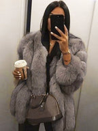 Plush Faux Fur Coat Crew Neck Winter Eco-friendly Fur Jacket For Women 2026