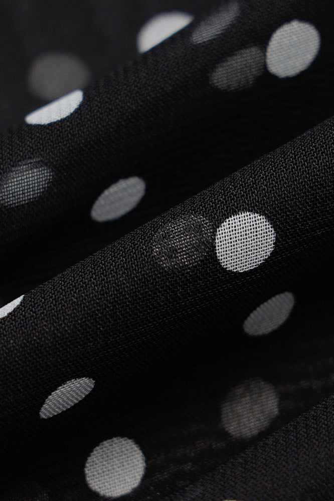 Sheer Mesh Polka Dot Spaghetti Strap Bodycon Maxi Dress