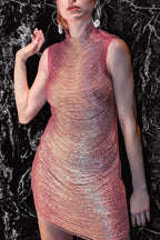 Pink Fringe Bandage Party Dress