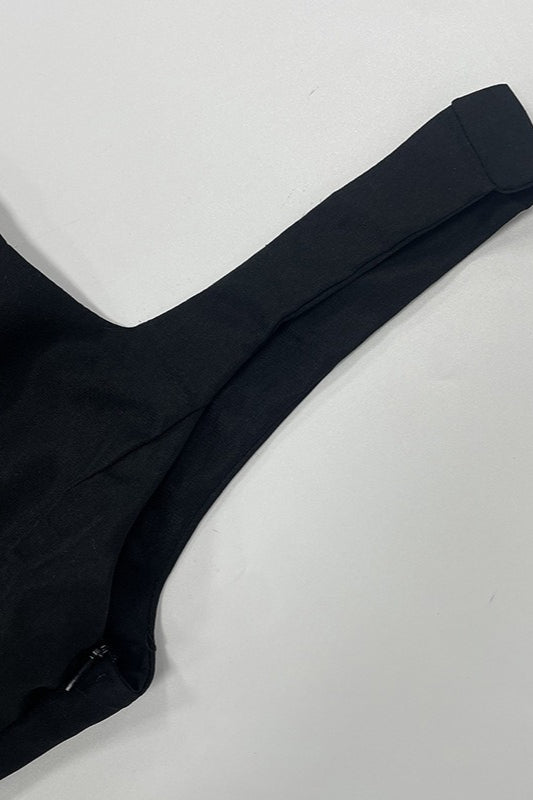 Square Neck Sleeveless Basque Waist A Line Midi Dress