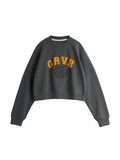 Contrast Color Letter Print Oversized Hoodie