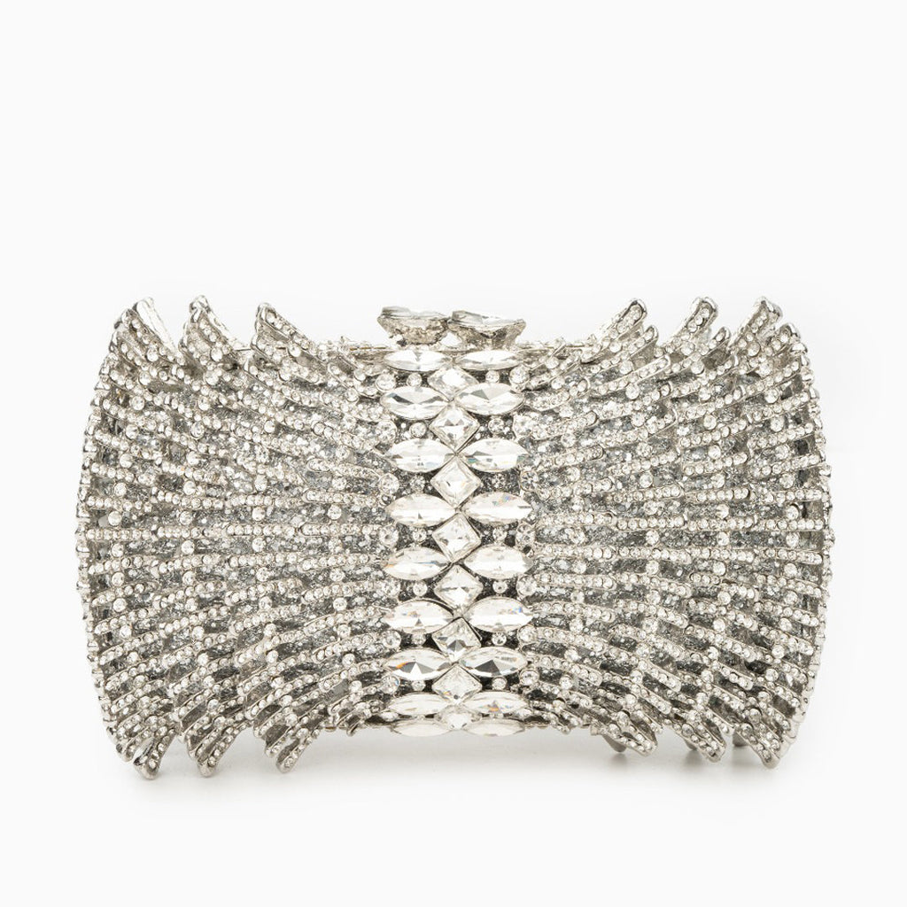 Silver Julia Diamonds Clutch Bag