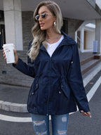Mesh Breathable Rain Coat Hoodie