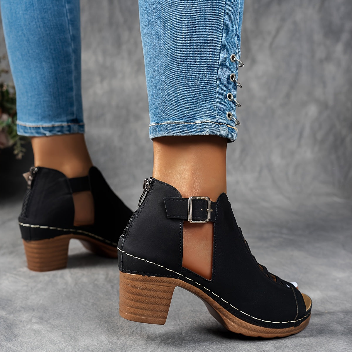 | Lattice-Heel Sandals