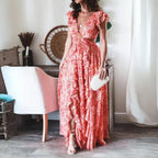 Vanesa Chic Maxi Dress with Slit Evening Wear Edit